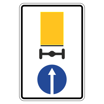 Дорожный знак 4.8.1 «Направление движения транспортных средств с опасными грузами» (металл 0,8 мм, I типоразмер: 900х600 мм, С/О пленка: тип А коммерческая)